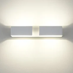 Applique Da Parete-IsyLuce applique bianca moderna led 40w 3000k design