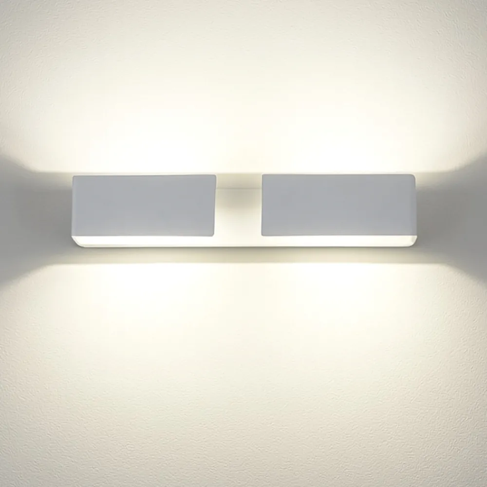 Applique Da Parete-IsyLuce applique bianca moderna led 40w 3000k design