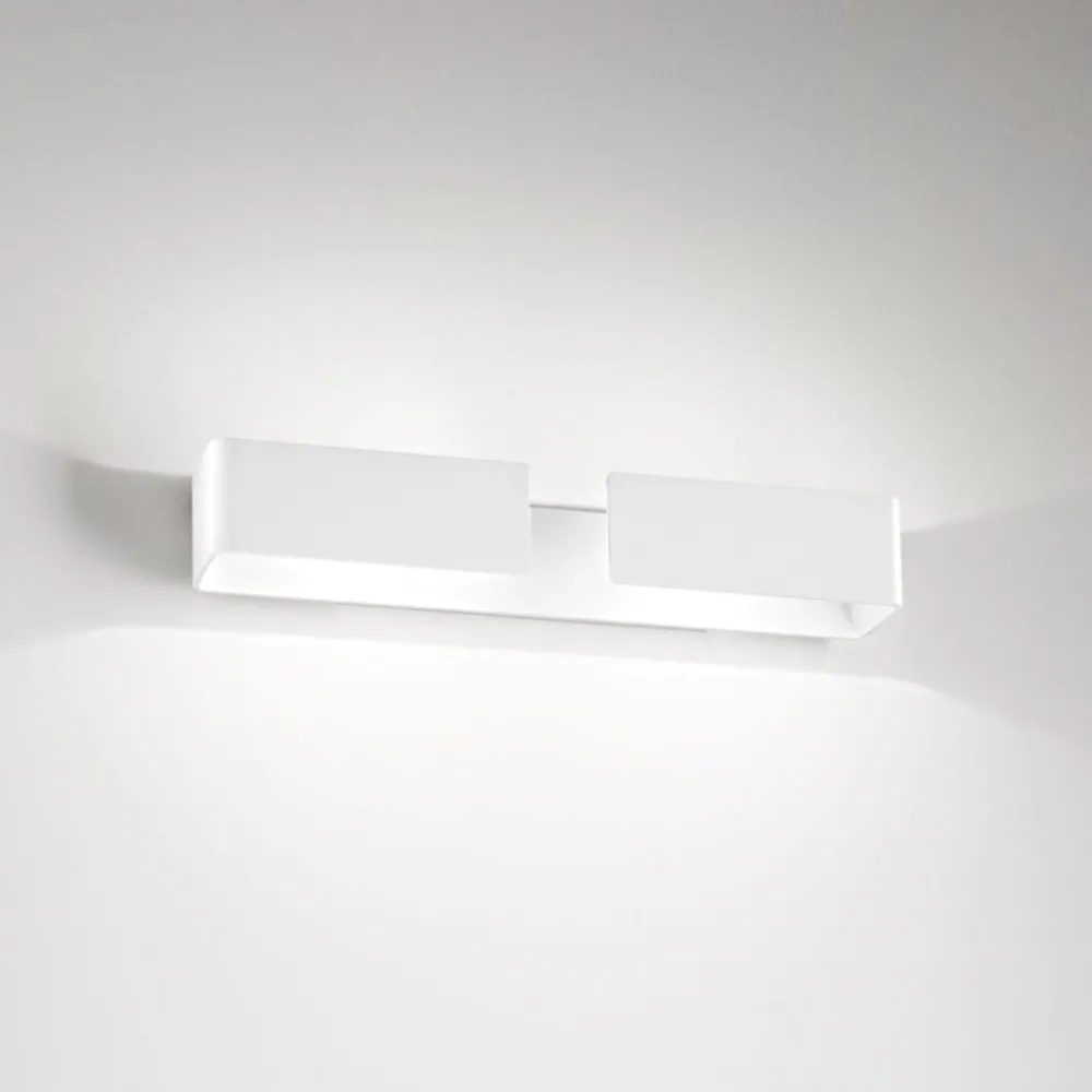Applique Da Parete-IsyLuce applique bianca moderna led 40w 3000k design