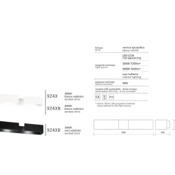 Applique Da Parete-IsyLuce applique bianca moderna led 40w 3000k design