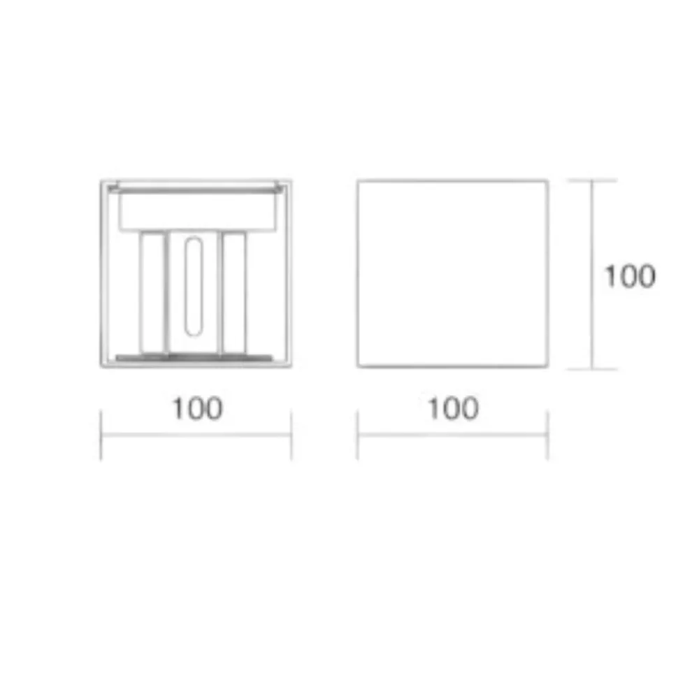 Applique Da Esterno-IsyLuce applique da esterno cubo 16w 3000k antracite moderna