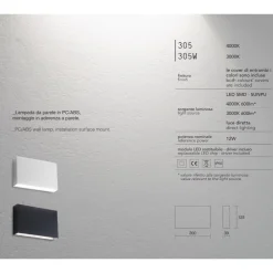 Applique Da Esterno-IsyLuce applique da esterno led 12w 3000k cover intercambiabile