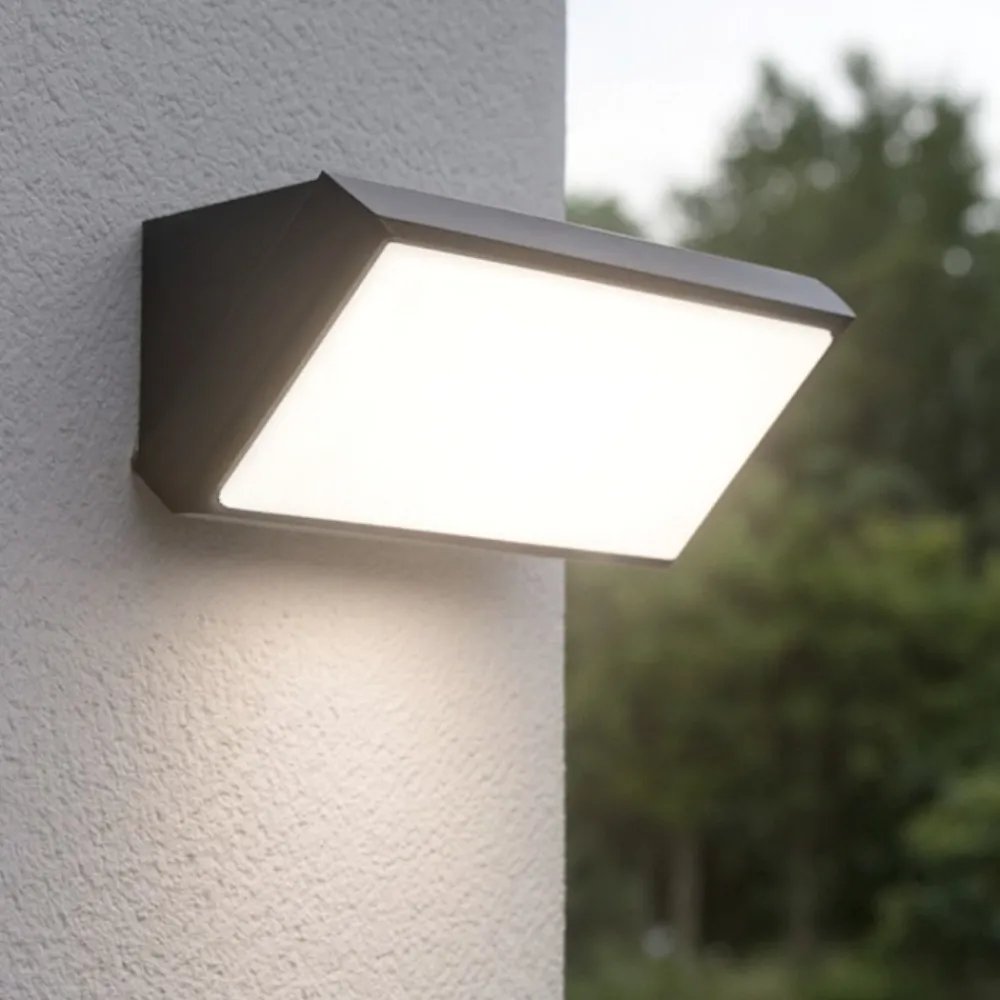Applique Da Esterno-IsyLuce applique da esterno led 3000k antracite moderna anti corrosione