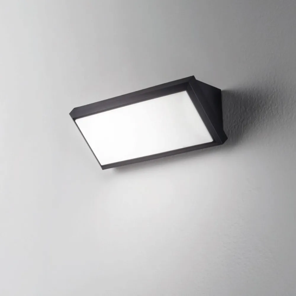 Applique Da Esterno-IsyLuce applique da esterno led 3000k antracite moderna anti corrosione