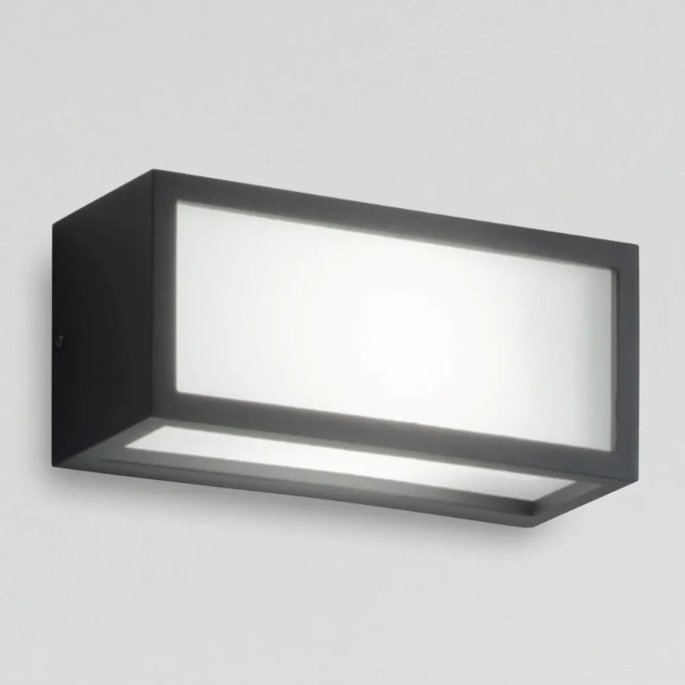 Applique Da Esterno-IsyLuce applique da esterno led 18w 4000k ip54 deco antracite