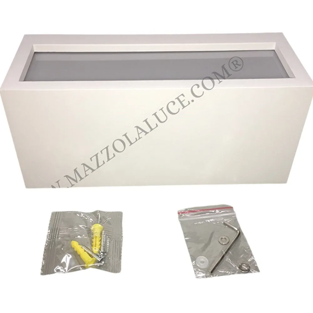 Applique Da Esterno-IsyLuce applique da esterno moderna bianco rettangolare