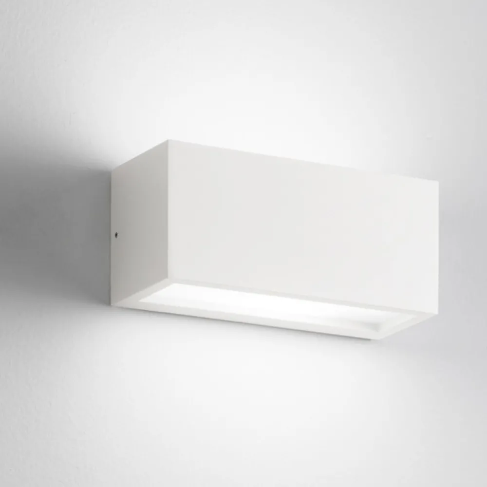 Applique Da Esterno-IsyLuce applique da esterno moderna bianco rettangolare