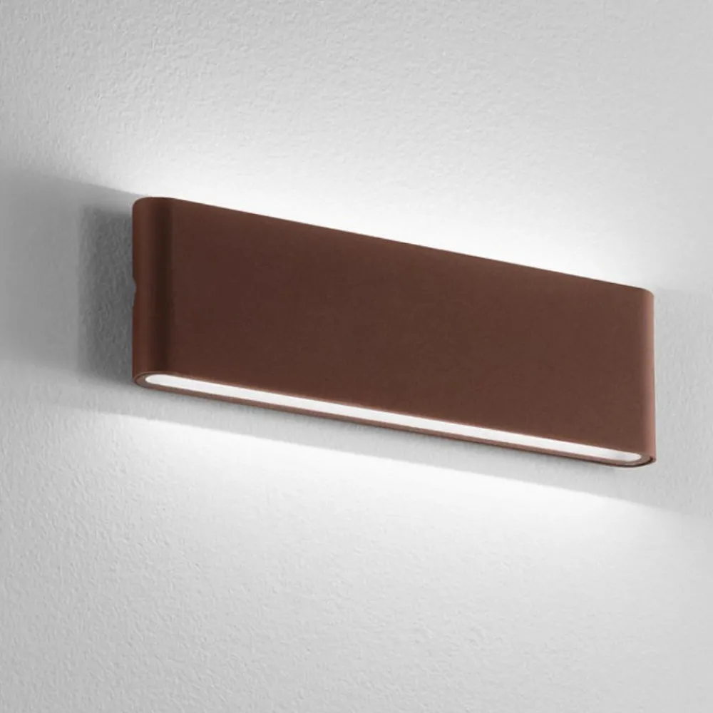 Applique Da Esterno-IsyLuce applique da esterno moderna corten marrone fp