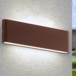 Applique Da Esterno-IsyLuce applique da esterno moderna corten marrone fp