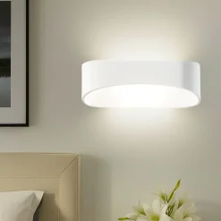 Applique Da Parete-IsyLuce applique da parete bianco led 20w 3000k moderna