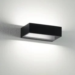 Applique Da Parete-IsyLuce applique da parete nero led 6w 4000k moderna