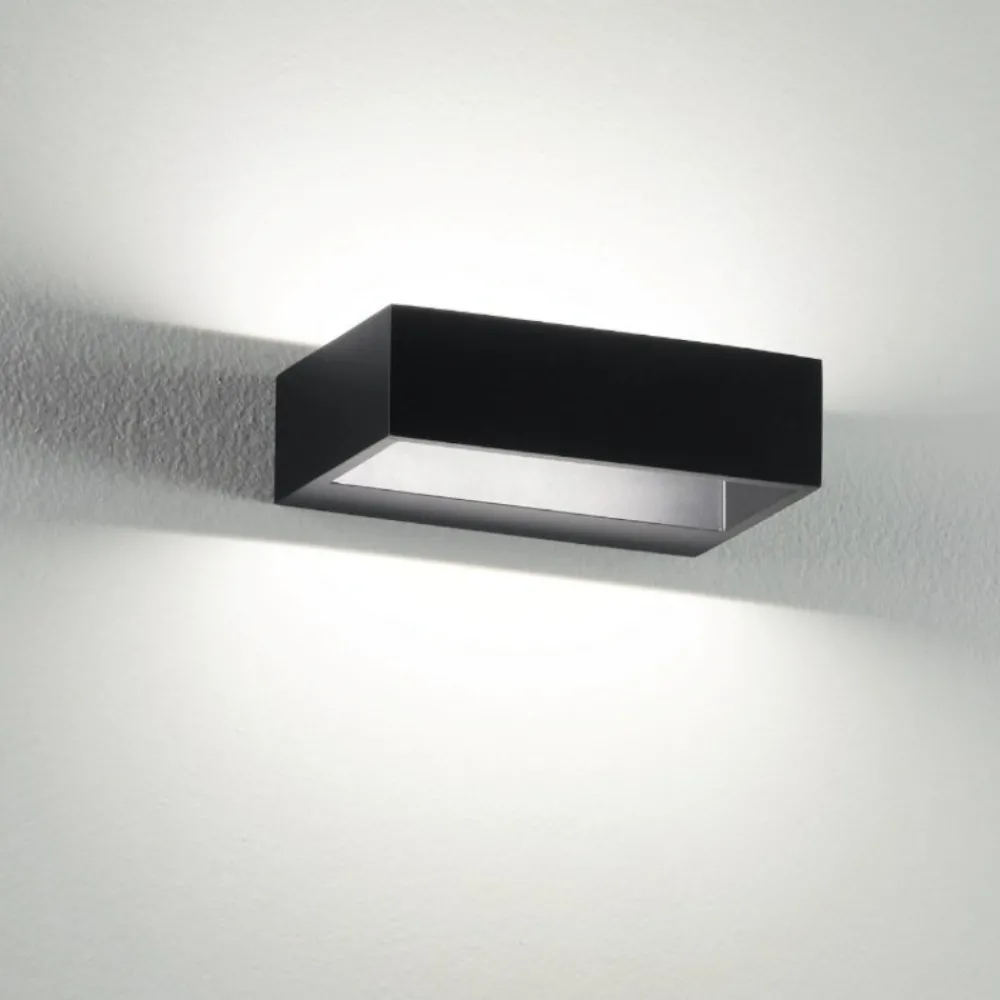 Applique Da Parete-IsyLuce applique da parete nero led 6w 4000k moderna