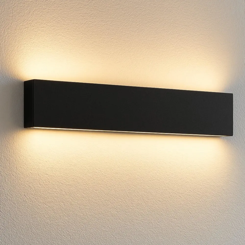 Applique Da Parete-IsyLuce applique da parete nera rettangolare led 36w cct dimmerabile