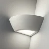 Applique Da Parete-IsyLuce applique di gesso bianco angolare bianca