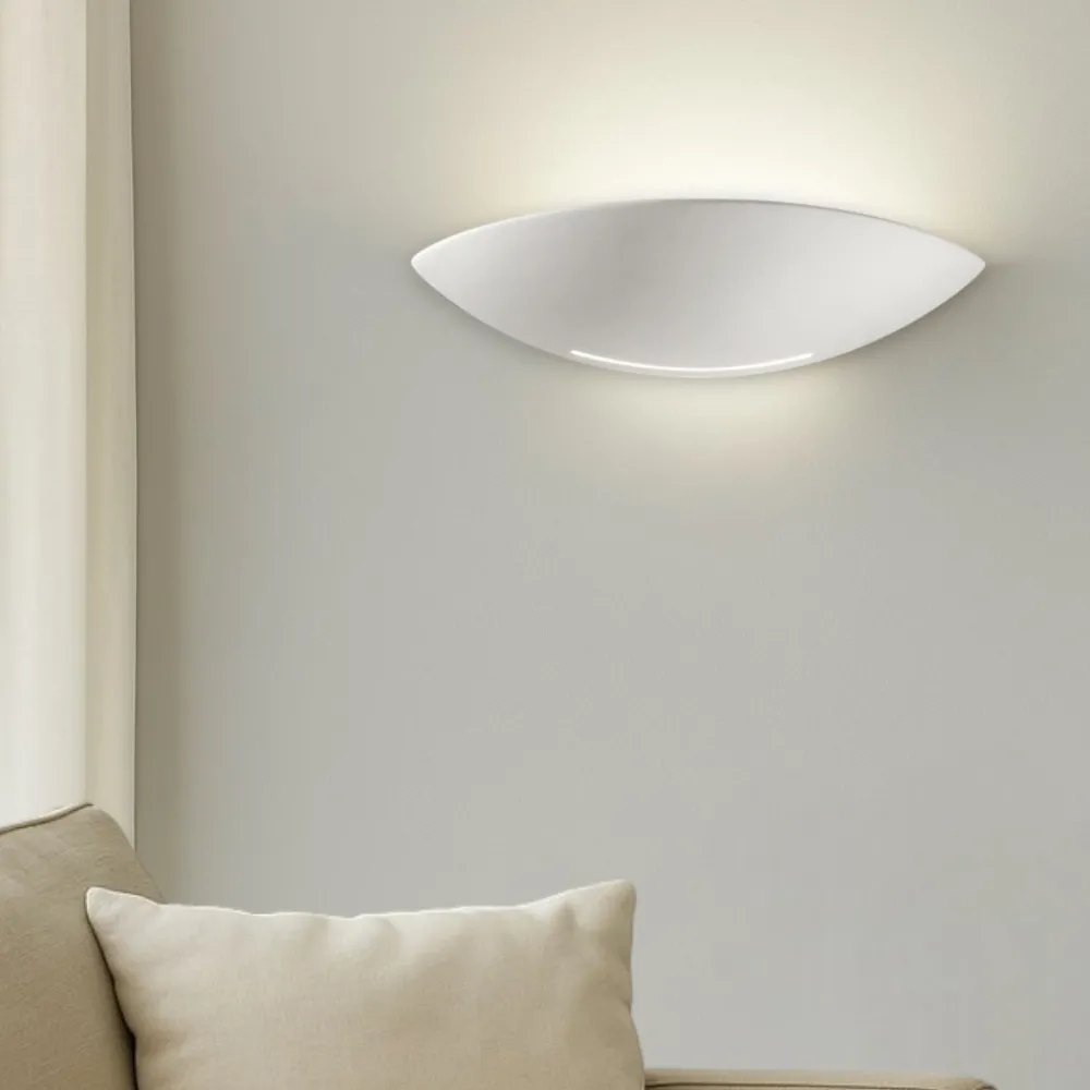 Applique Da Parete-IsyLuce applique di gesso bianco per interni