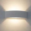 Applique Da Parete-IsyLuce applique di gesso curvo bianco
