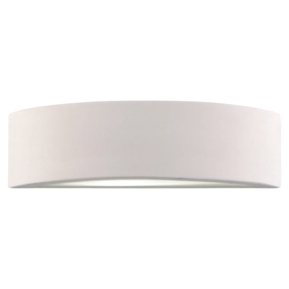 Applique Da Parete-IsyLuce applique di gesso curvo bianco