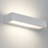 Applique Da Parete-IsyLuce applique di gesso moderna rettangolare bianca