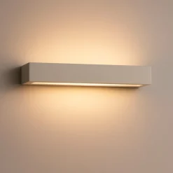 Applique Da Parete-IsyLuce applique di gesso moderna rettangolare bianca