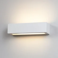 Applique Da Parete-IsyLuce applique gesso bianco rettangolare moderna