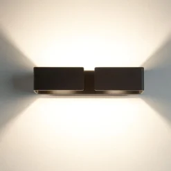 Applique Da Parete-IsyLuce applique graffa nero led design moderna 40w 3000k