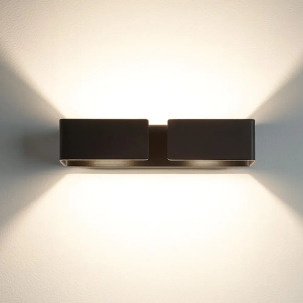 Applique Da Parete-IsyLuce applique graffa nero led design moderna 40w 3000k