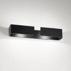 Applique Da Parete-IsyLuce applique graffa nero led design moderna 40w 3000k
