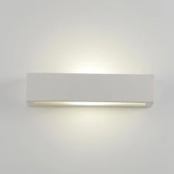 Applique Da Parete-IsyLuce applique in gesso bianco moderno rettangolare