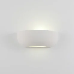Applique Da Parete-IsyLuce applique in gesso bianco 2 verniciabile