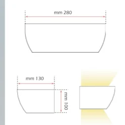 Applique Da Parete-IsyLuce applique in gesso bianco 2 verniciabile
