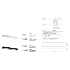 Applique Da Parete-IsyLuce applique led 24w bianco 3000k-4000k cct design moderno
