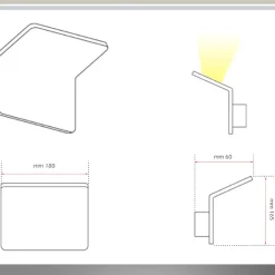 Applique Da Parete-IsyLuce applique led 12w 3000k bianco moderna