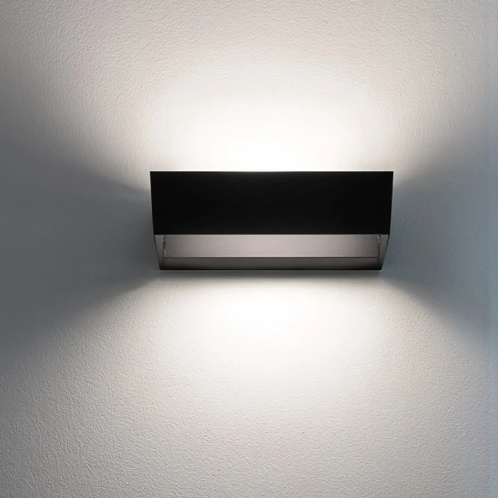 Applique Da Parete-IsyLuce applique led 18w 3000k 4000k moderno nero design