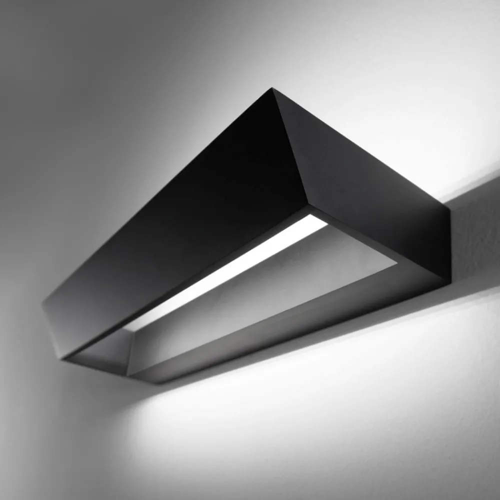 Applique Da Parete-IsyLuce applique led 18w 3000k 4000k moderno nero design