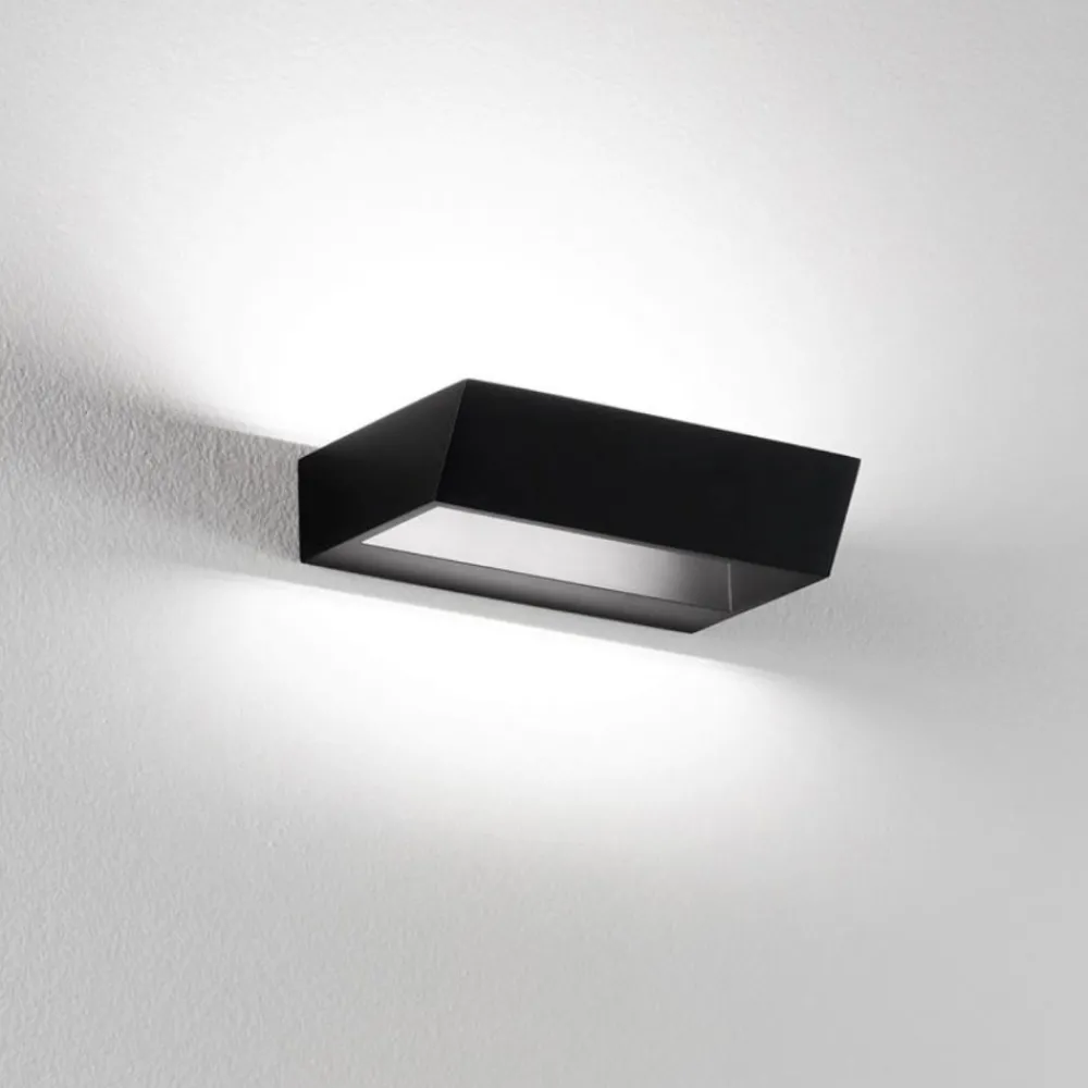 Applique Da Parete-IsyLuce applique led 18w 3000k 4000k moderno nero design