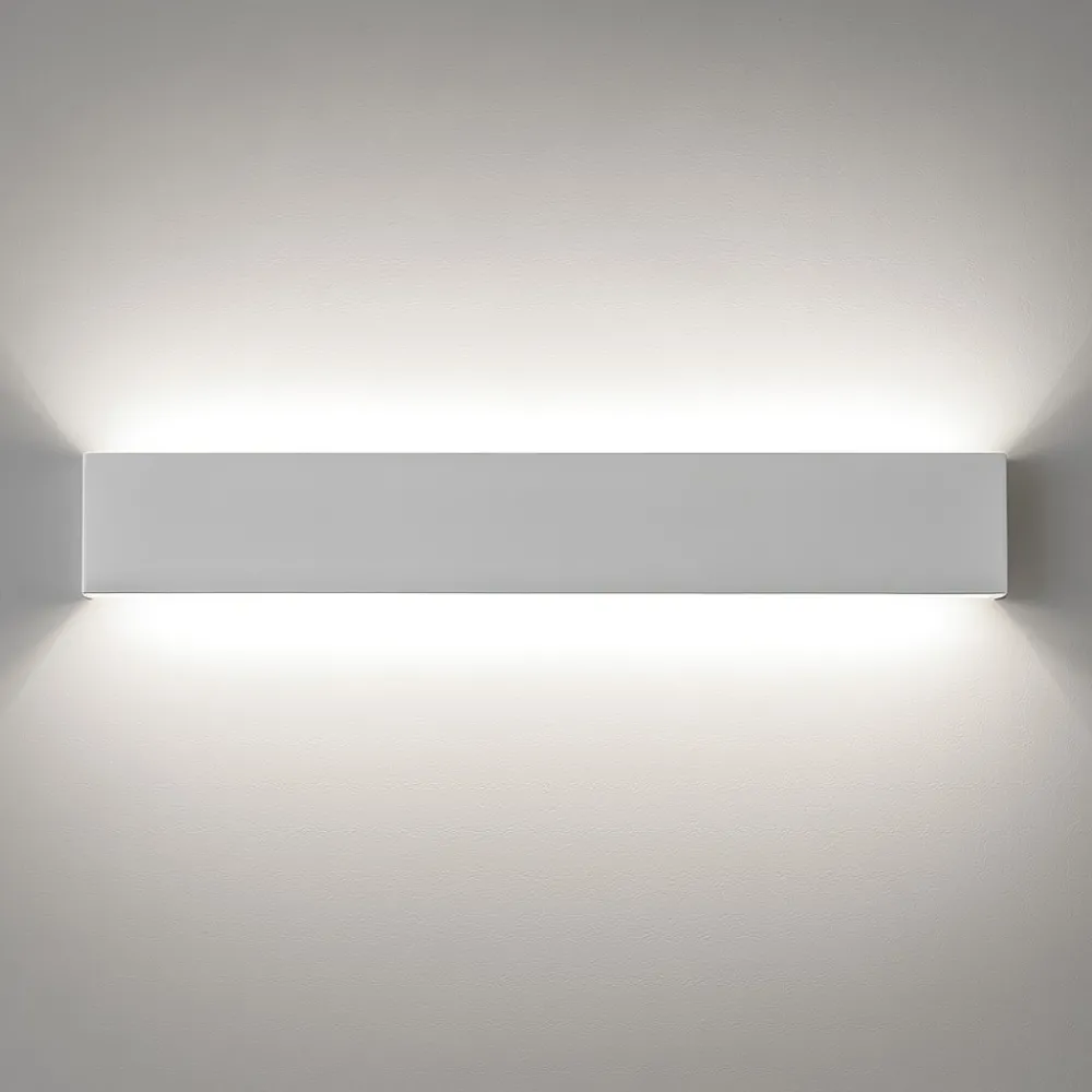 Applique Da Parete-IsyLuce applique led 24w 4000k moderno bianco rettangolare