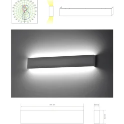 Applique Da Parete-IsyLuce applique led 24w 3000k moderna bianco