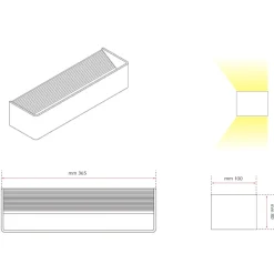 Applique Da Parete-IsyLuce applique led 12w 3000k moderno bianco