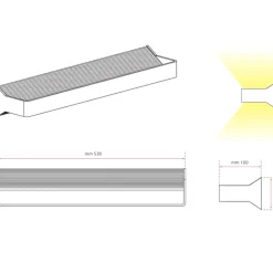 Applique Da Parete-IsyLuce applique led 18w 3000k moderna bianco luce biemissione