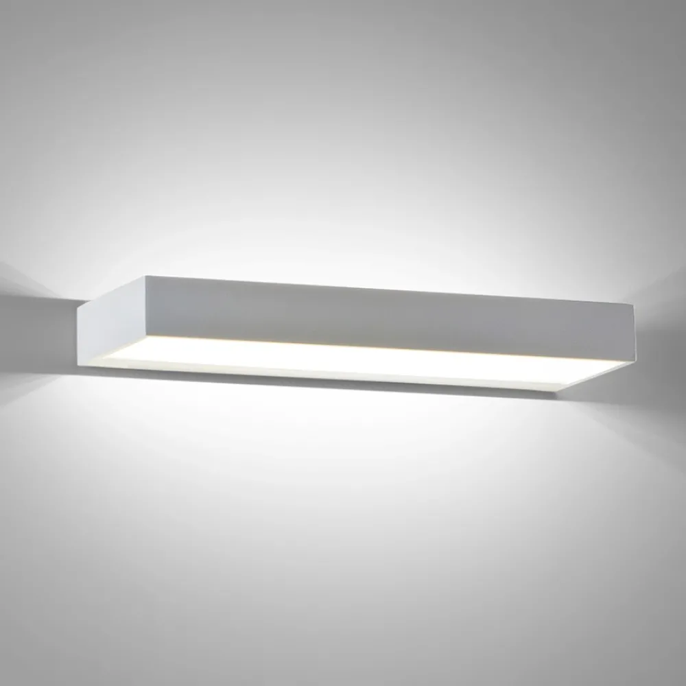 Applique Da Parete-IsyLuce applique led 12w 3000k moderna bianco squadrata