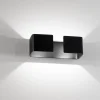 Applique Da Parete-IsyLuce applique led 10w 3000k nero design moderna