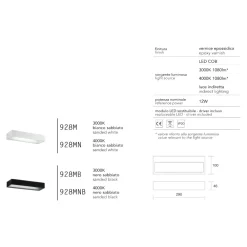 Applique Da Parete-IsyLuce applique led 12w 3000k rettangolare bianco moderno