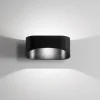 Applique Da Parete-IsyLuce applique nera design moderno led 10w 4000k