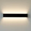 Applique Da Parete-IsyLuce applique nero led 36w 3000k moderna rettangolare