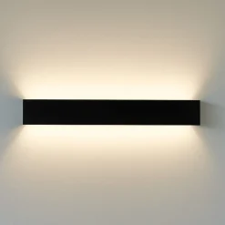 Applique Da Parete-IsyLuce applique nero led 36w 3000k moderna rettangolare