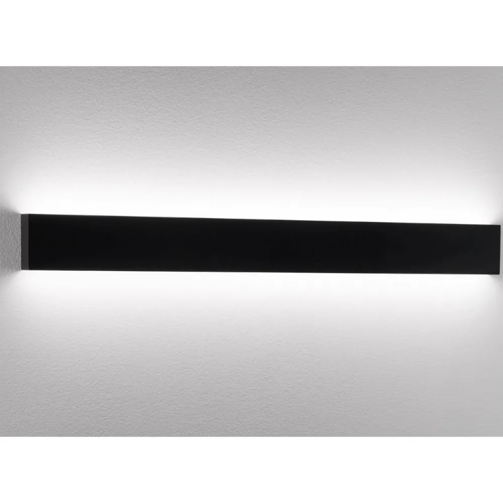 Applique Da Parete-IsyLuce applique nero led 36w 3000k moderna rettangolare