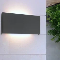 Applique Da Esterno-IsyLuce applique per esterni antracite 12w 3000k fp