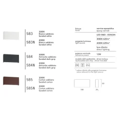 Applique Da Esterno-IsyLuce applique per esterni antracite 12w 3000k fp