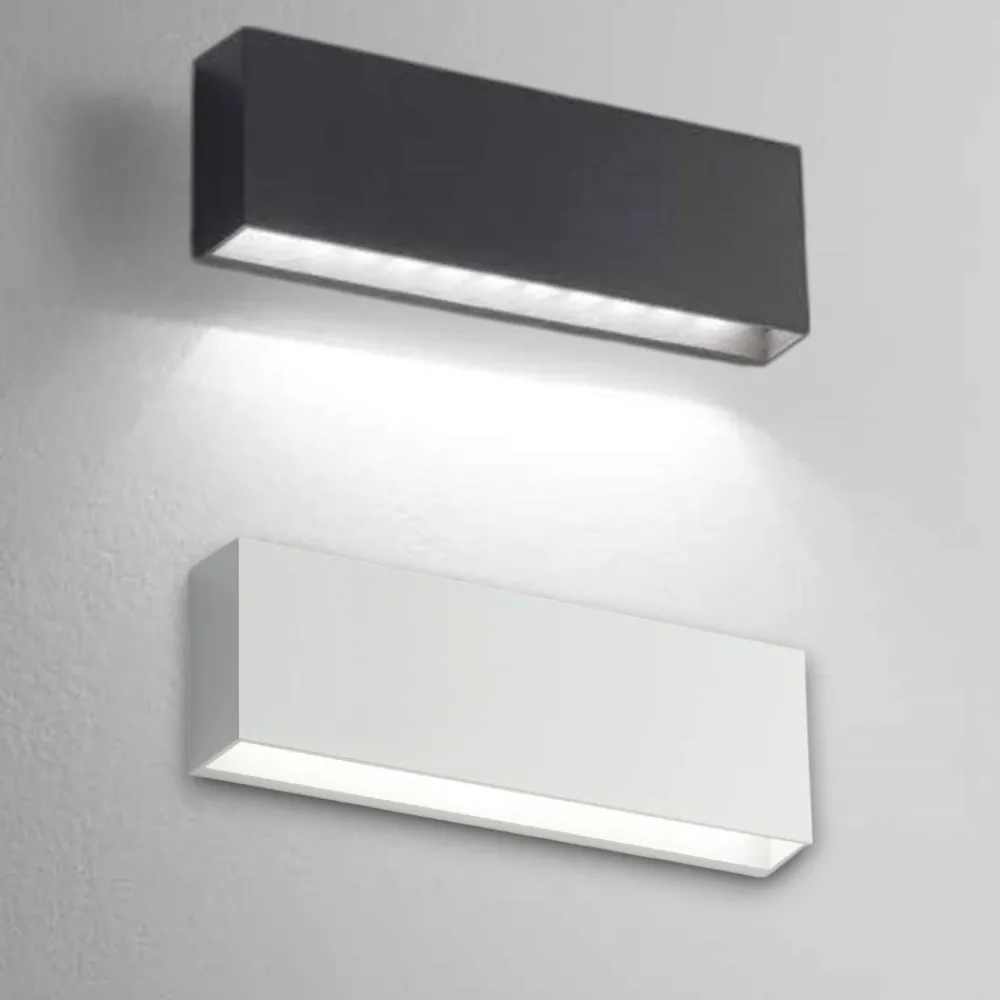 Applique Da Esterno-IsyLuce applique per esterni 3000k moderna cover antracite bianco