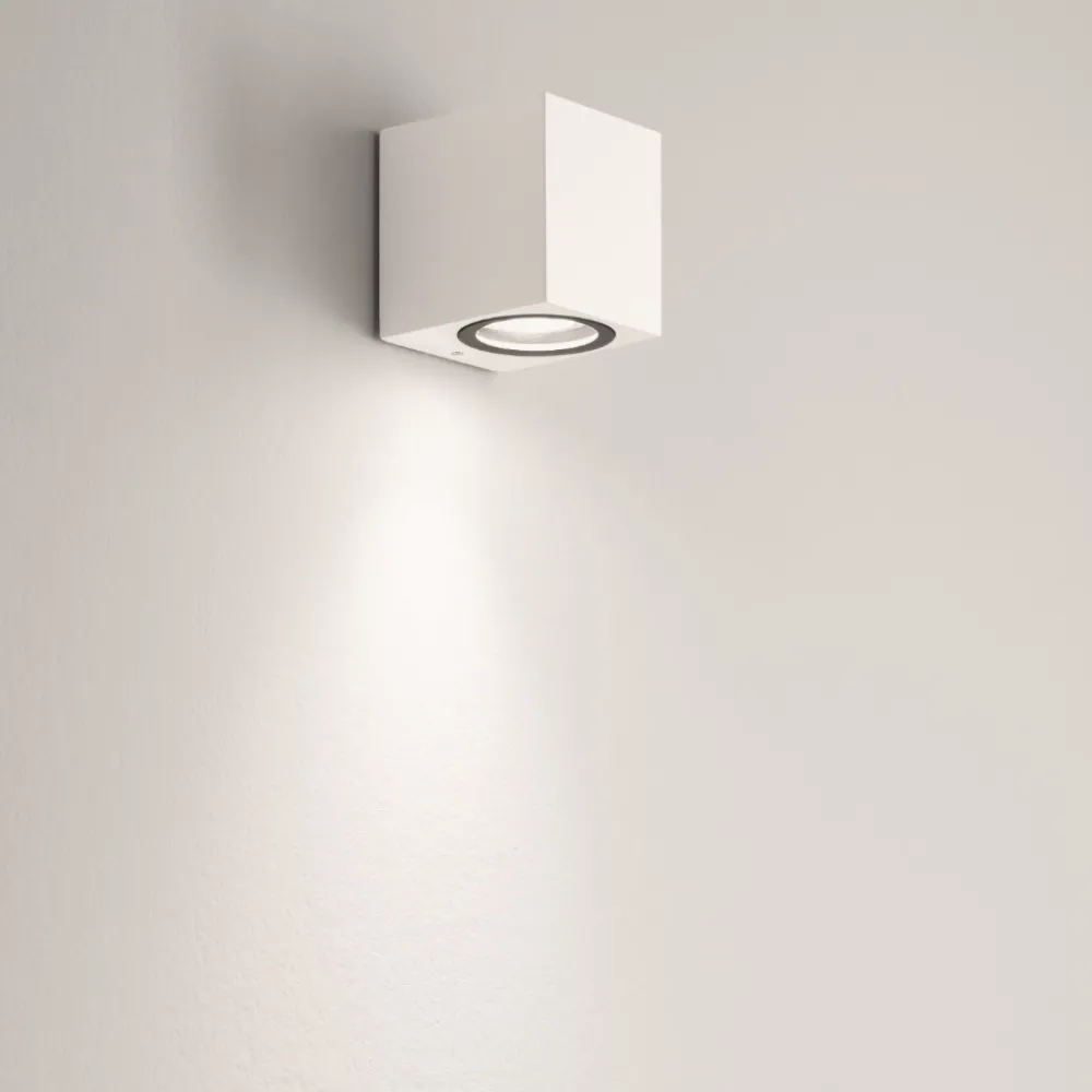 Applique Da Esterno-IsyLuce applique per esterni moderni cubo bianco